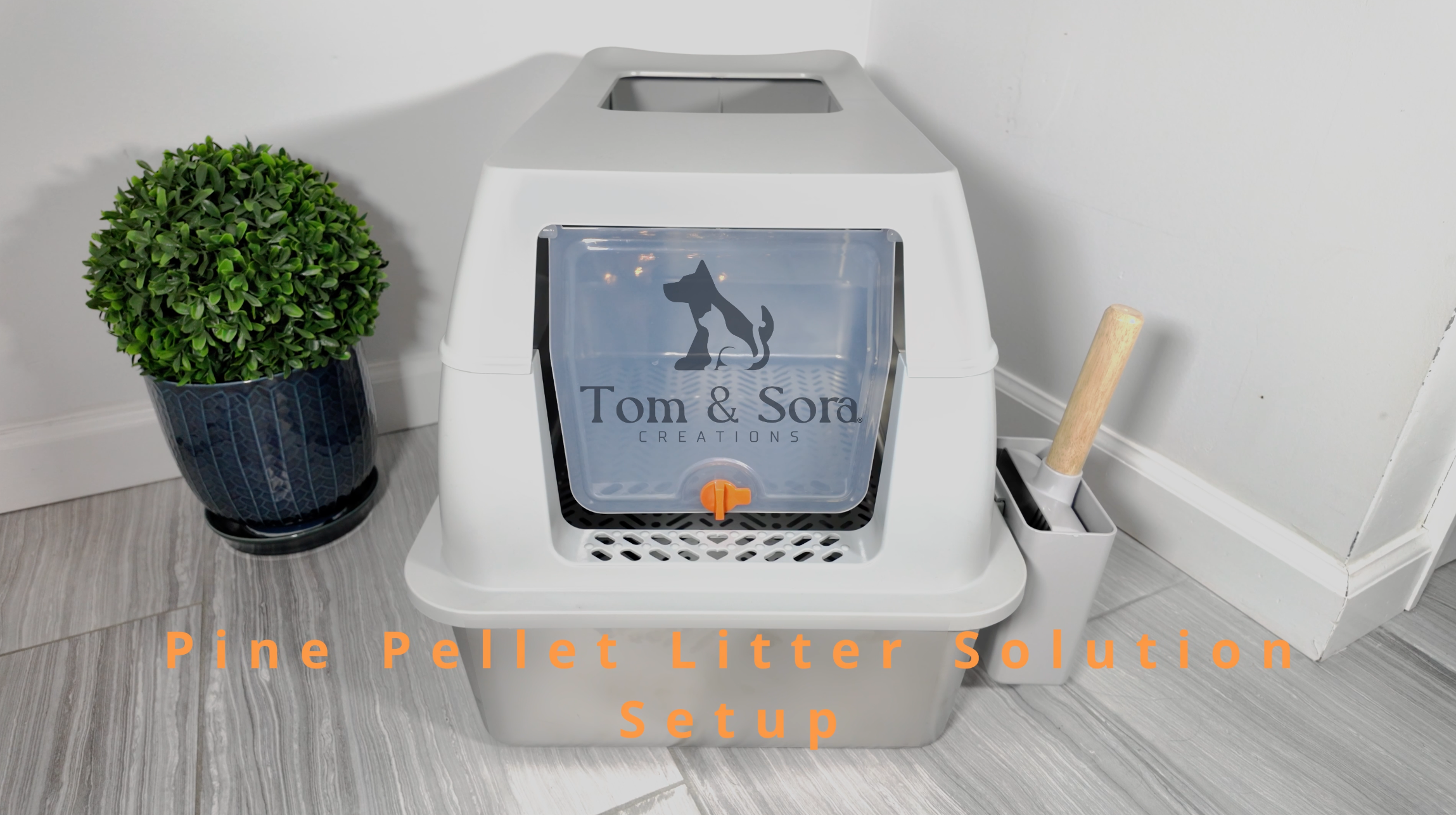 Load video: Stainless Steel Sifting Litter Box: Pine Pellet Litter Solution